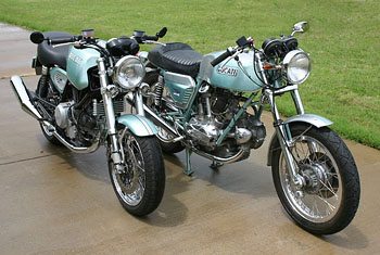 Ducati GT1000 (Left) and Ducati 750GT (Right)