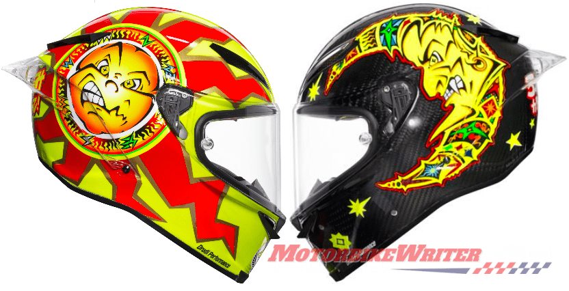 Klimaanlæg Snor vores AGV Valentino Rossi tribute helmet - webBikeWorld