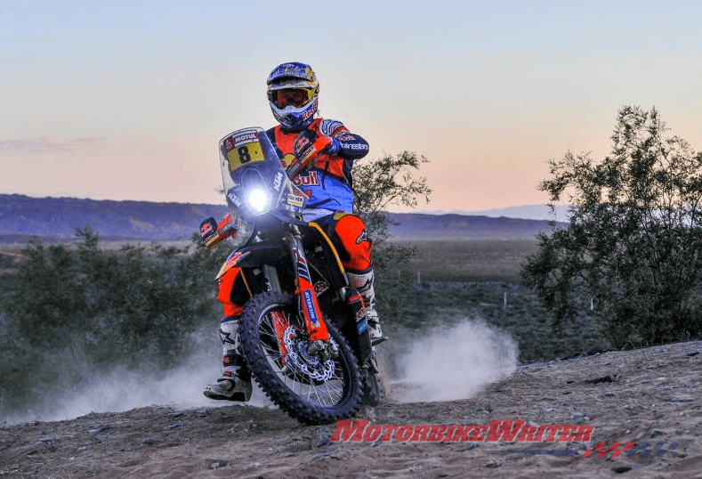 Toby Price brave effort in 2018 Dakar Rally