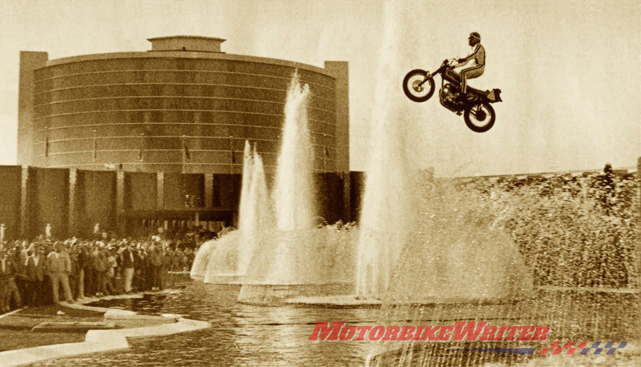 Travis Pastrana recreates Evel Knievel stunts