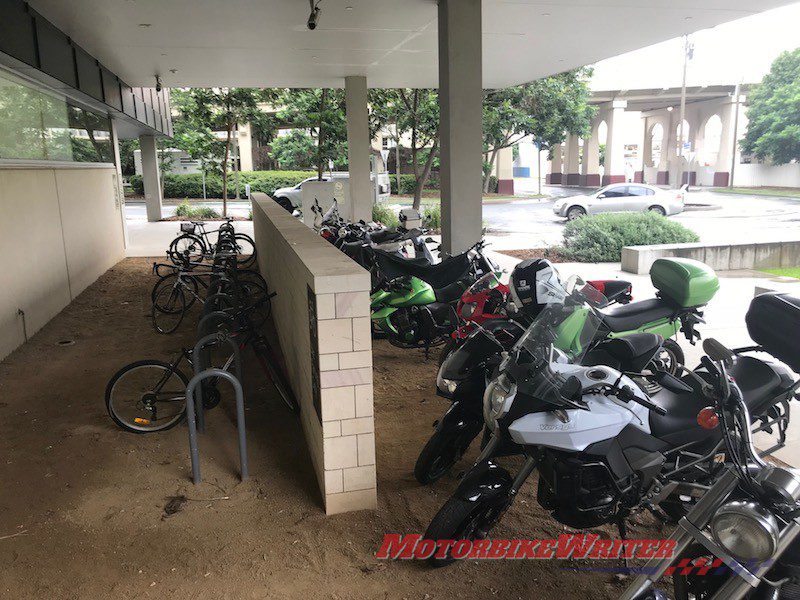 Motorcycle and scooter riders urged to make a submission to the Brisbane City Council draft transport plan - parking BCC bicycles