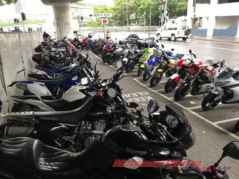 Motorcycle and scooter riders urged to make a submission to the Brisbane City Council draft transport plan - parking BCC bicycles lip