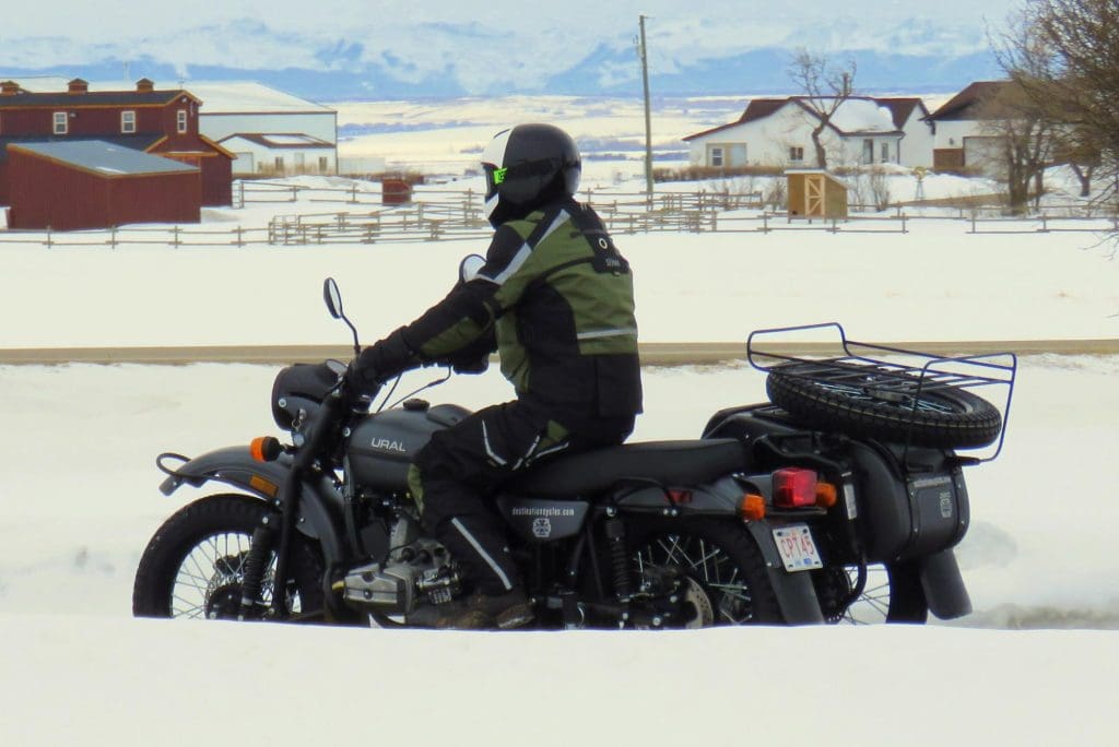 Husqvarna Pilen Helmet & Ural Motorcycle w/ Sidecar