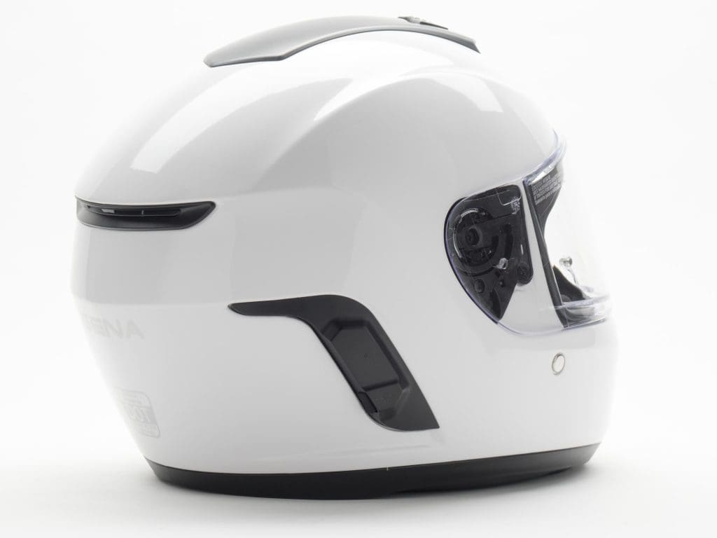  Sena Momentum Helmet Semi-Offside Back View of Helmet