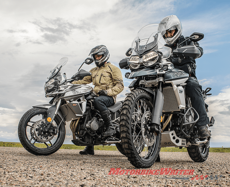 Triumph Tiger 800 XR and XC range twin