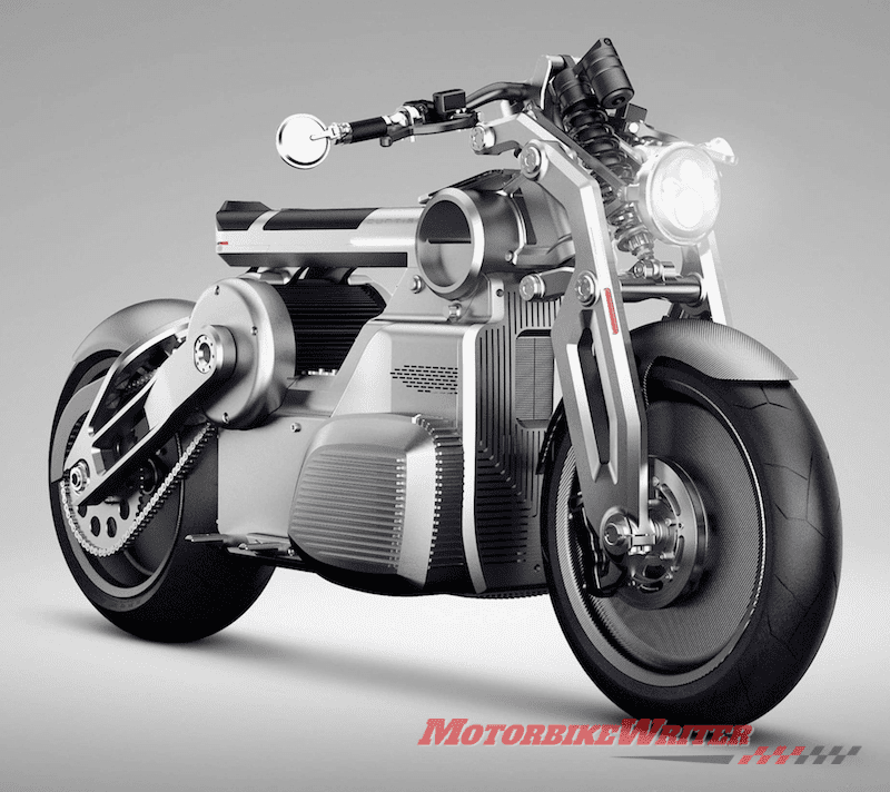 Curtiss Zeus Prototype electric motorcycle last