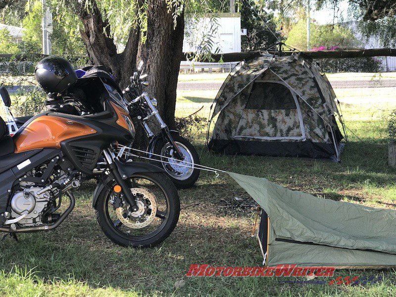 Camping tent motorcycles