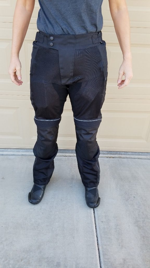 Motonation Cappra Vented Texile Pants As Shown On Model Frontal View