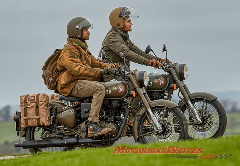 Royal Enfield flea Classic 500 Pegasus Edition military scandal