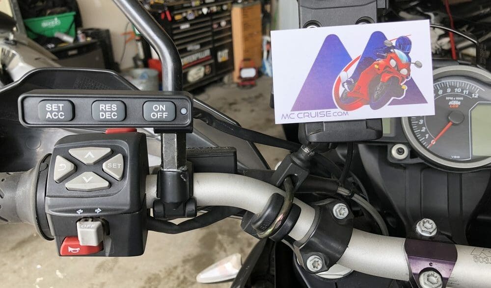 MCCruise TBW Aftermarket Cruise Control Installed on a Motorcycle