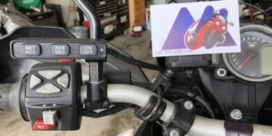 MCCruise TBW Aftermarket Cruise Control Installed on a Motorcycle