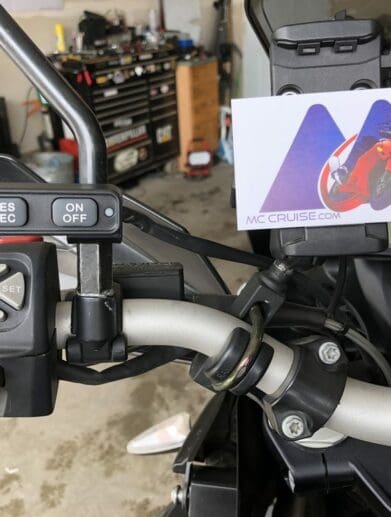 MCCruise TBW Aftermarket Cruise Control Installed on a Motorcycle