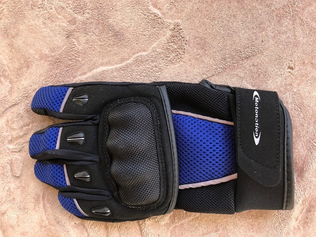  Motonation Rapita Textile Mesh Gloves Left Glove Full View Knuckle Up