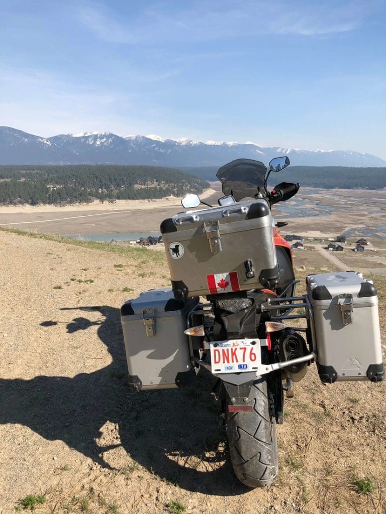 Back View of Motorcycle