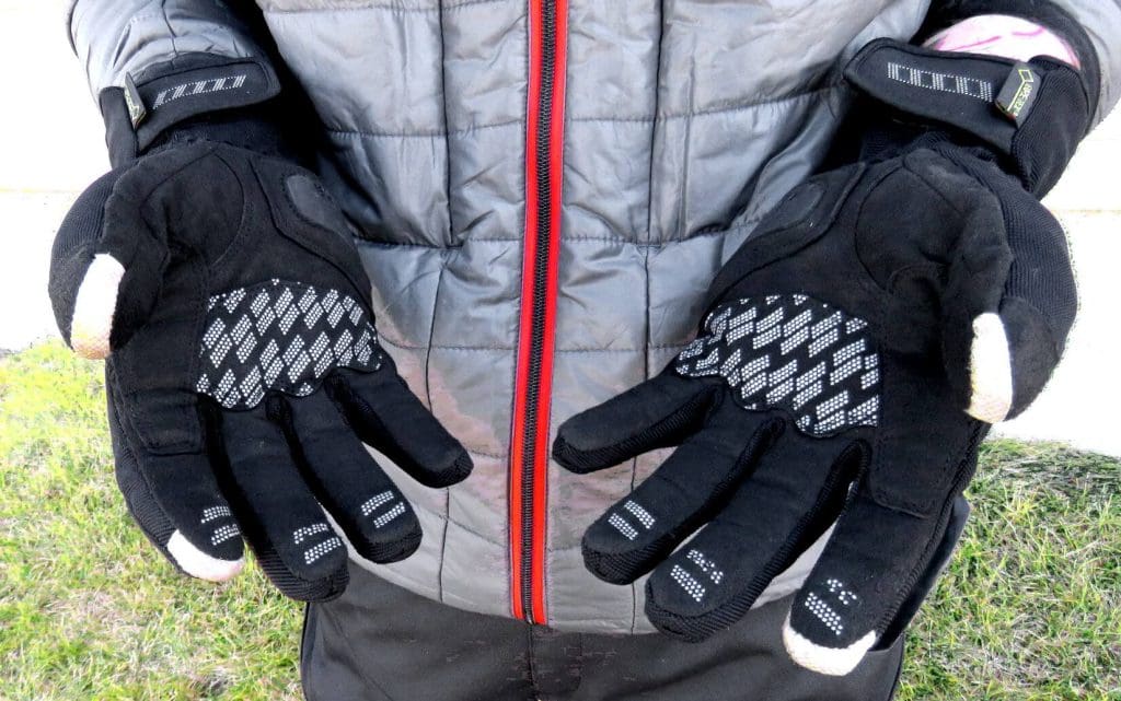 Rukka Virium Gore-Tex X-Trafit Gloves Fingertips and Palm Material Closeup