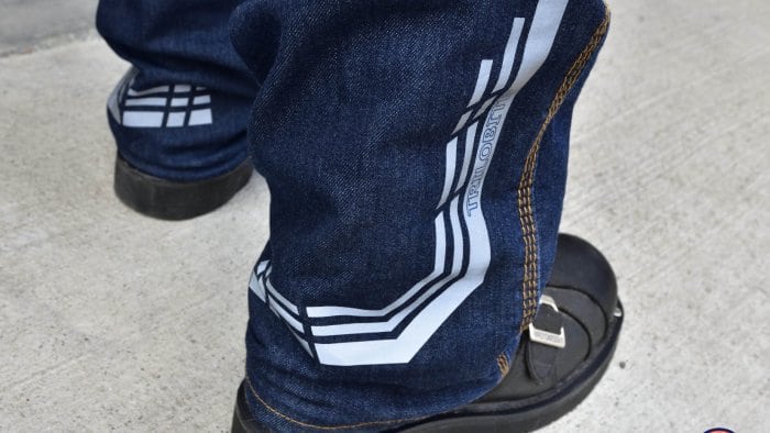 Trilobyte Probut X-Factor Cordura Denim Jeans Closeup of Ankle Cuffs