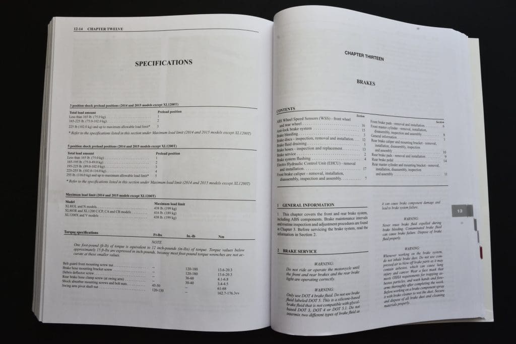 Clymer Repair Manual Open Book