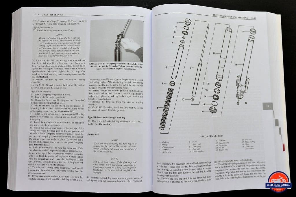 Clymer Repair Manual Open Book Pages