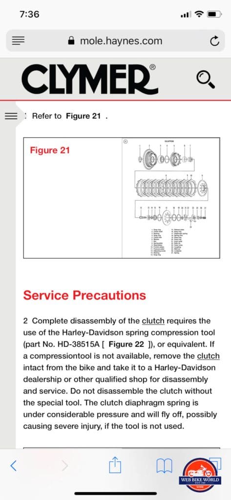  Clymer Manual Online Service Precautions