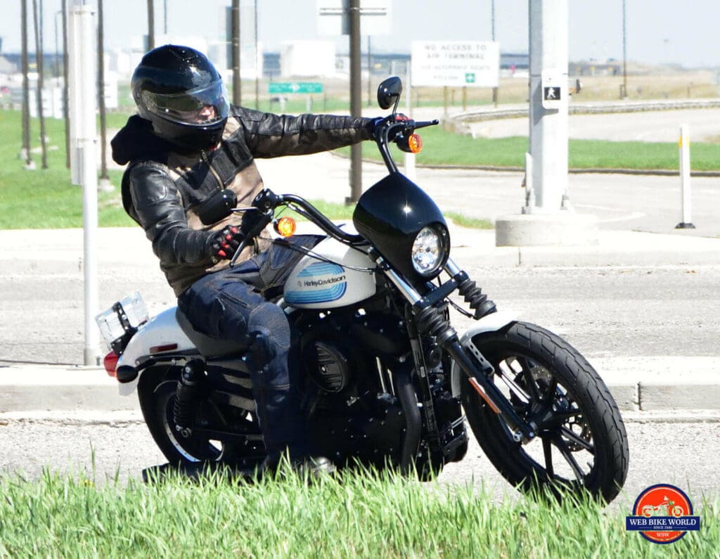 Rider on Harley Davidson