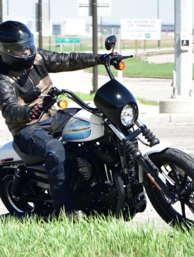 Rider on Harley Davidson