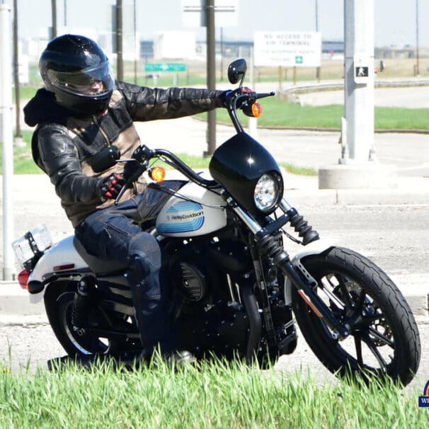 Rider on Harley Davidson