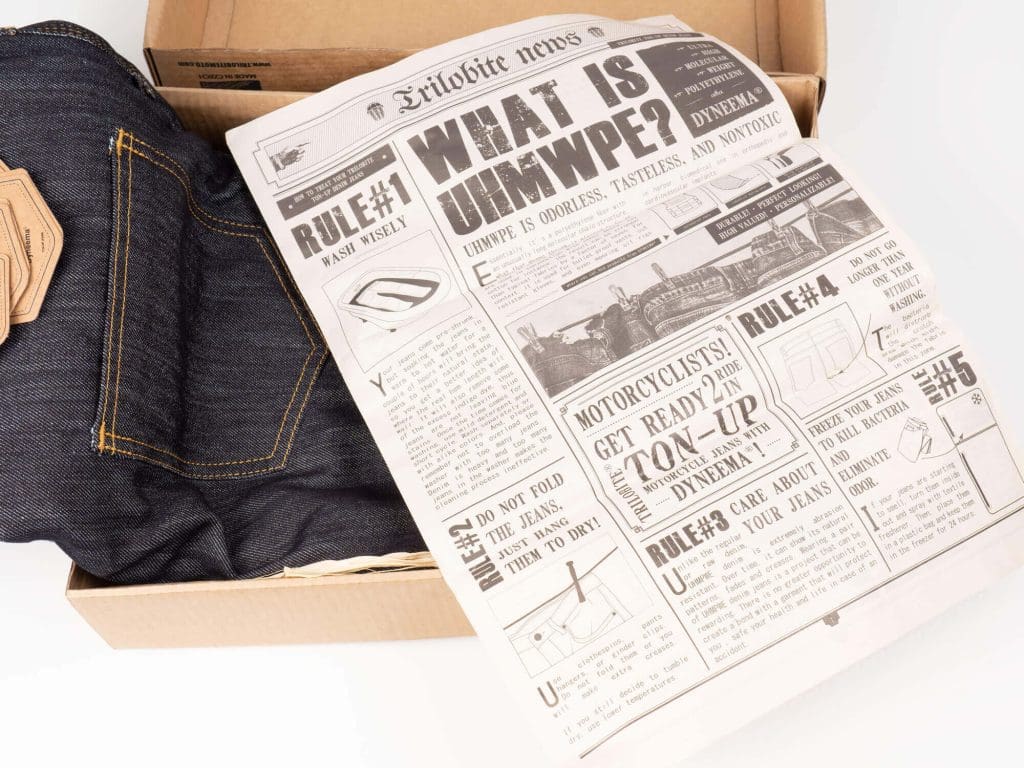 Trilobite 1860 Ton-Up Jeans + Newspaper Packaging