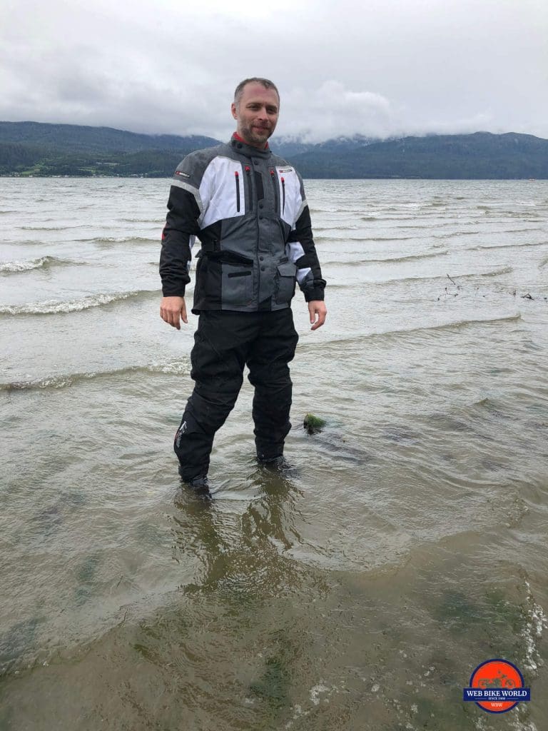 Me standing in the Pacific Ocean at Kitimat, BC.