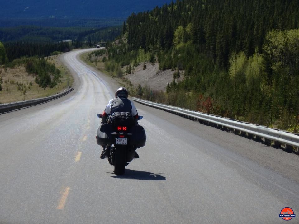 The Alaska highway and my Ninja H2SX SE.