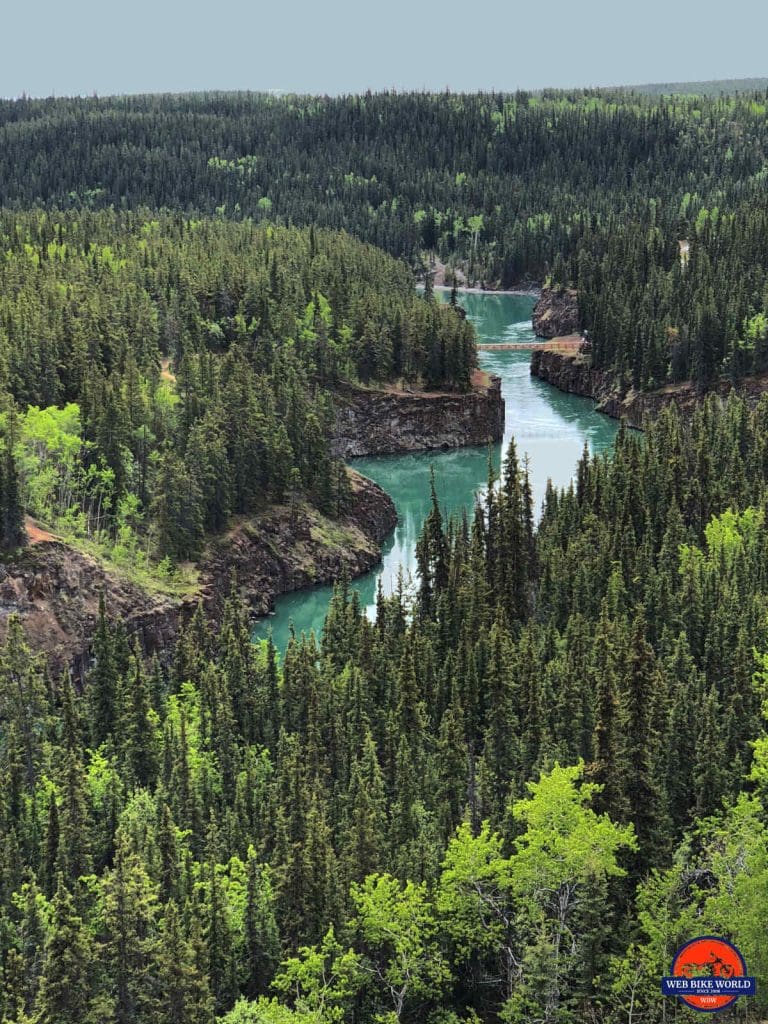 The jade green Yukon river near Whitehorse.