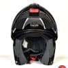 AGV Sportmodular Carbon Gloss helmet chinbar raised and locked open.