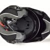 AGV Sportmodular Carbon Gloss helmet visor open bottom view.