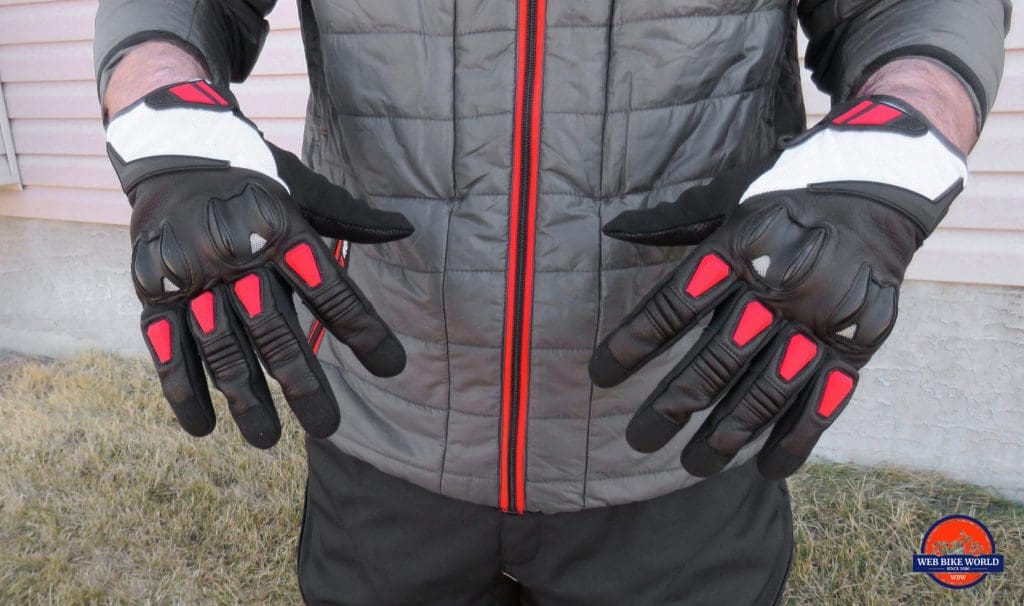 Joe Rocket Canada Atomic Textile Gloves Knuckle Up Detail