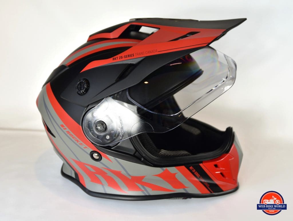 Joe Rocket Canada RKT-25 TransCanada Helmet Side View with Visor Up