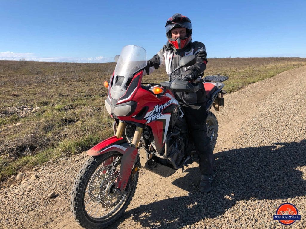 Joe Rocket Canada RKT-25 TransCanada Helmet on Model with Bike Shown