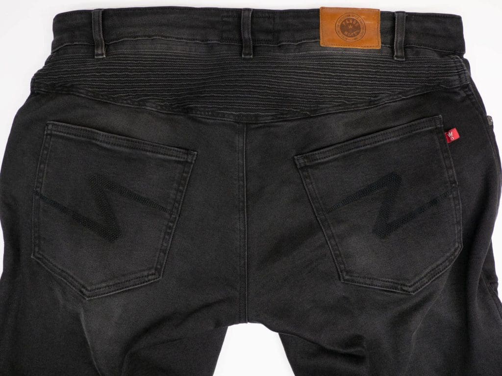 Pando Moto Karl Devil Motorcycle Riding Jeans Closeup Rear