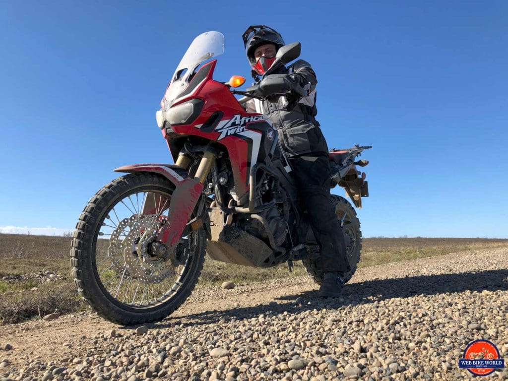 Me and the 2017 Honda Africa Twin on the Dempster Highway.