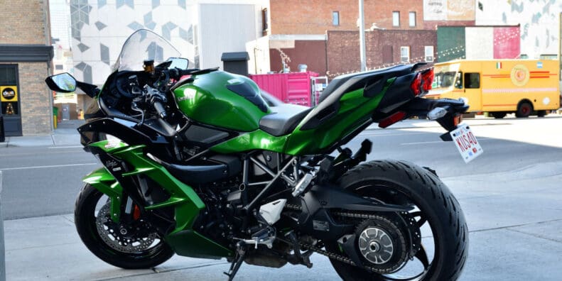 2018 Kawasaki Ninja H2SX SE in downtown Calgary.