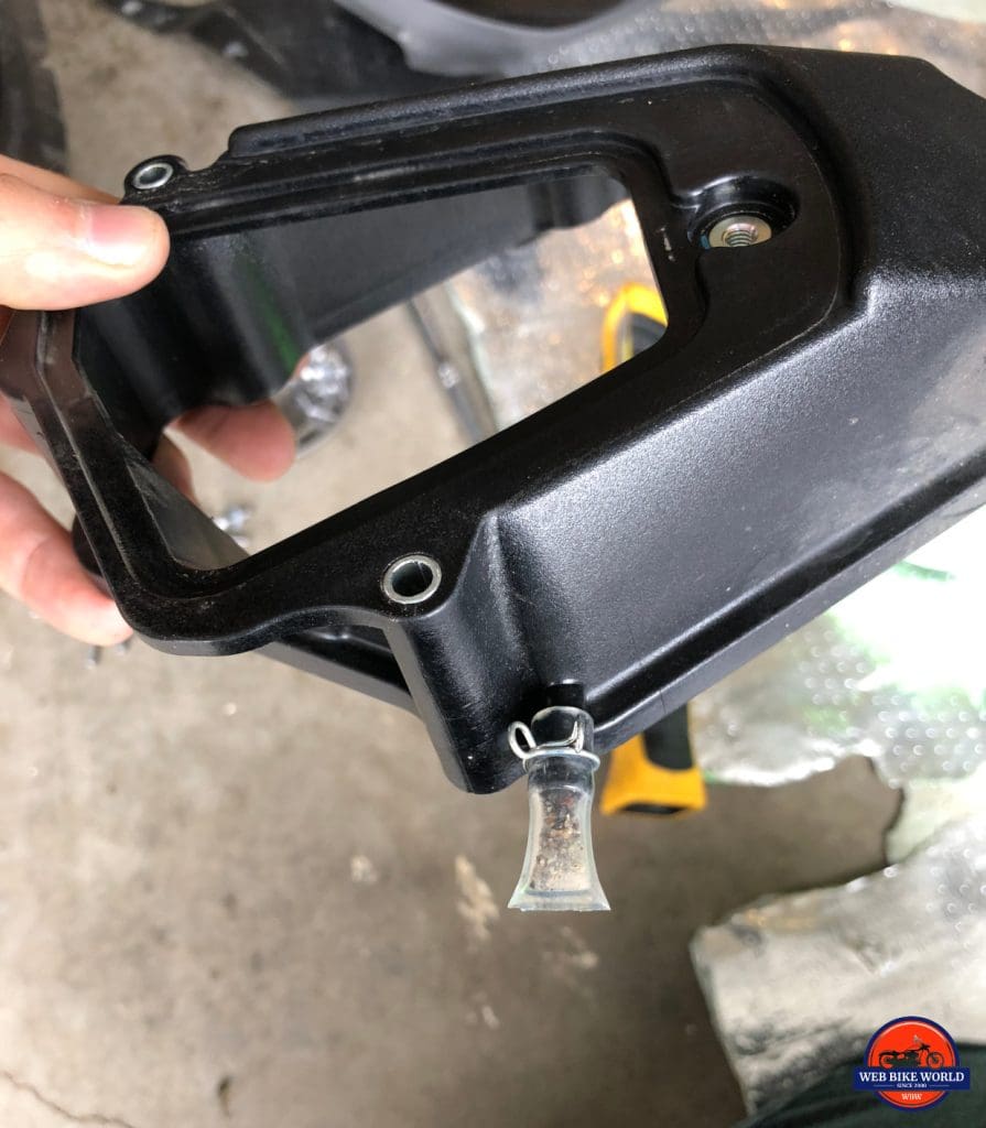 2018 Kawasaki H2SXSE air box debris collector.