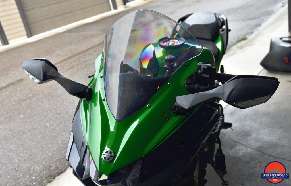 2018 Kawasaki Ninja H2SXSE front fairing and windshield.