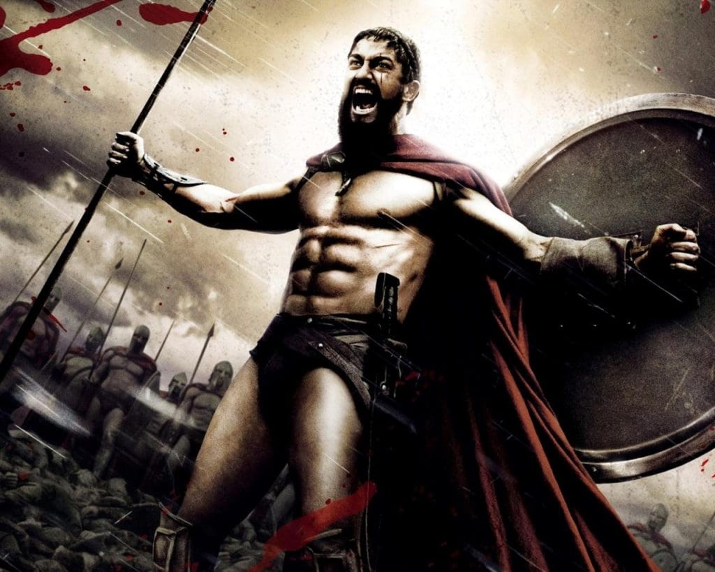 Gerard Butler as King Leonidas from the movie 300.