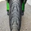 New Michelin Road 5 installed on the front of a Ninja H2SX SE.