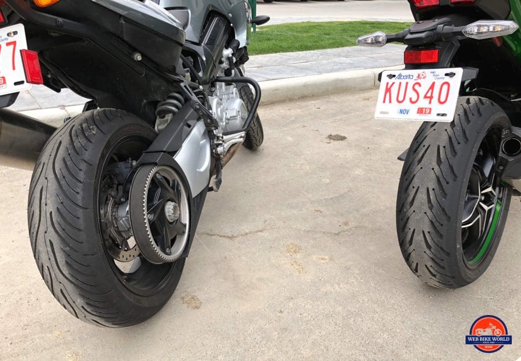 Michelin PR4 on the left and Road 5 on the right.