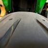 Rear Michelin Road 5 tire after 5000 miles on Kawasaki H2SXSE