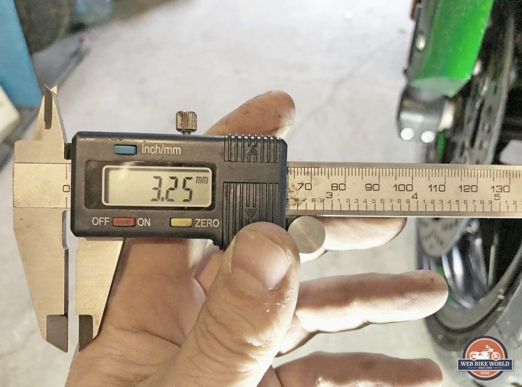 Measuring the Michelin Road 5 front tire