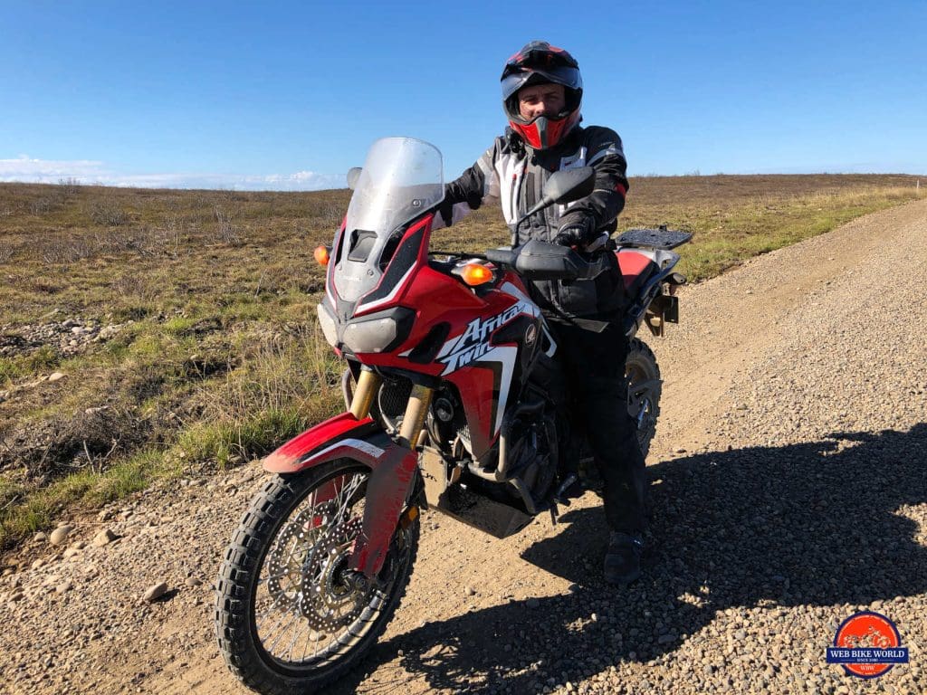 Me and the 2017 Africa Twin on the Dempster Highway.