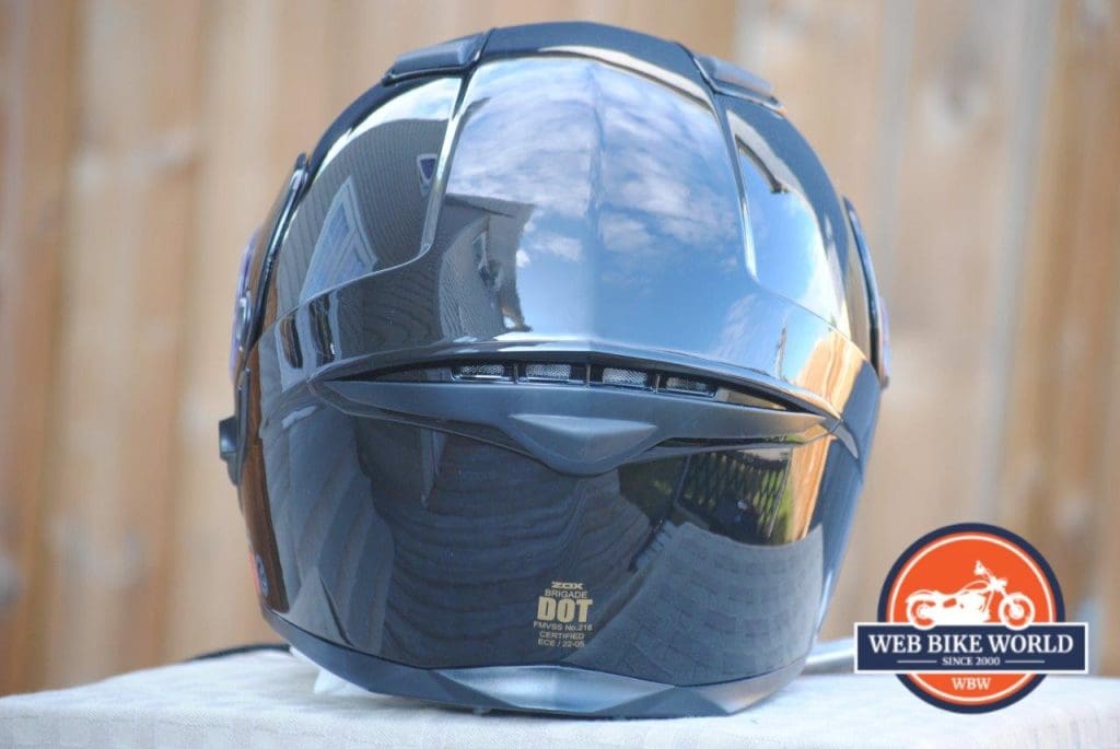 ZOX Brigade SVS Solid Helmet rear view