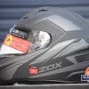 ZOX Primo C Track Helmet Side View with Visor Down