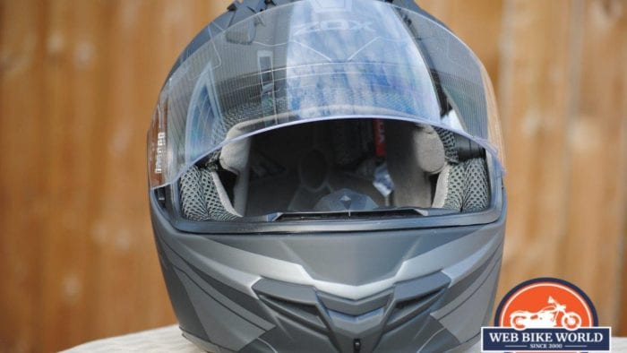 ZOX Primo C Track Helmet with Visor Up