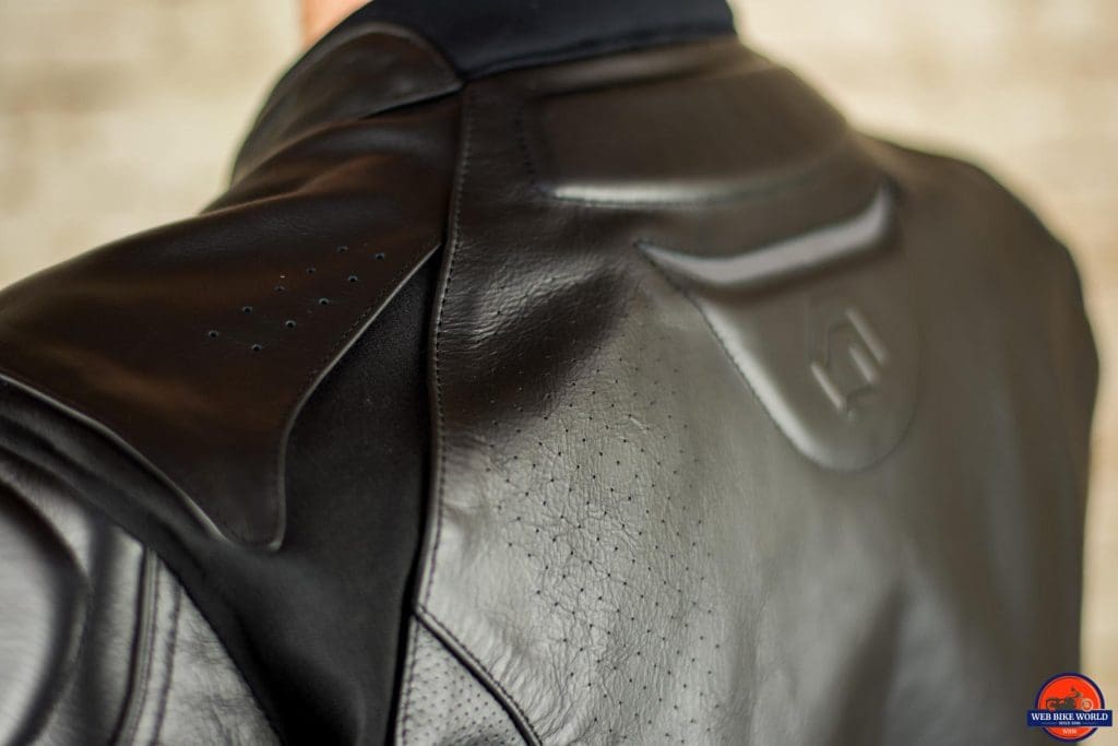 REAX Jackson Riding Jacket View of Shoulder and Back